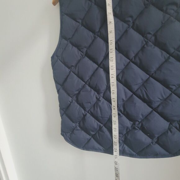 J. Crew Womens Down Filled Quilted Puffer Vest Jacket Size M Navy Blue - Picture 5 of 12